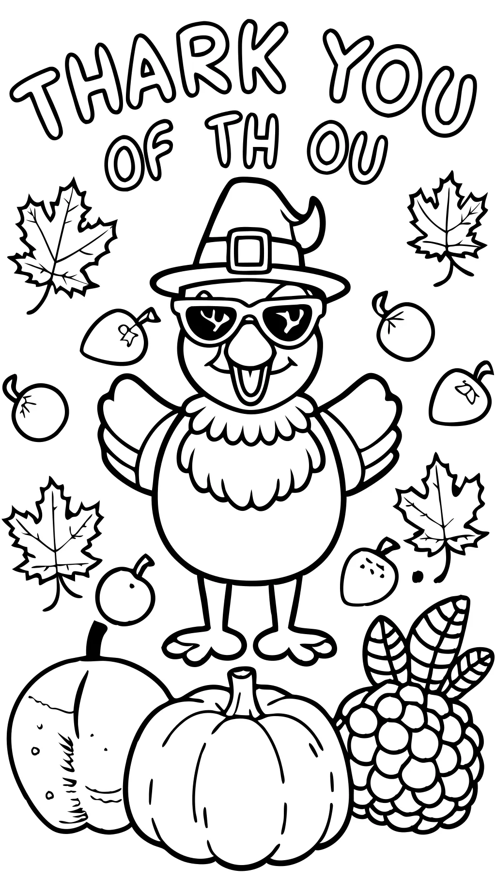 coloriages de Thanksgiving drôles